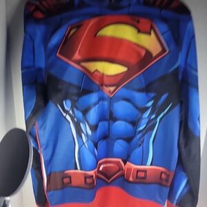 DC Comics Superman Hooded Pullover - Blue & Red Stitching